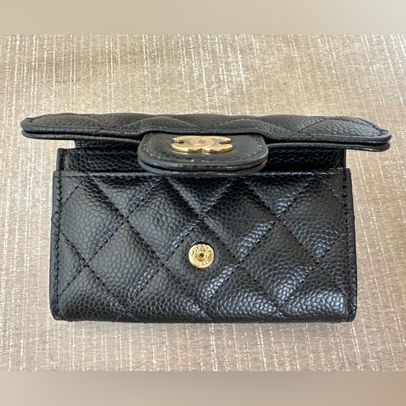 CHANEL Caviar Quilted Flap Card Holder Wallet - Picture 14 of 15